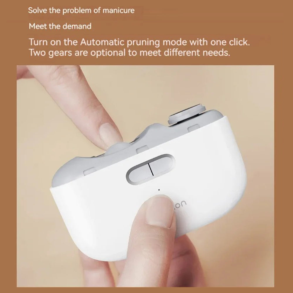 XIAOMI YOUPIN SHOWLON LQ-DDZJD01 Electric Nail Clipper 2 Speeds Polishing Fingernail Trimmer, Standard Version XIAOMI YOUPIN SHOWLON LQ-DDZJD01 Electric Nail Clipper 2 Speeds Polishing Fingernail Trimmer, Standard Version
